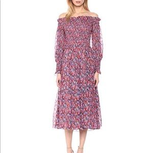 Rebecca Taylor Cosmic Floral Midi Dress
